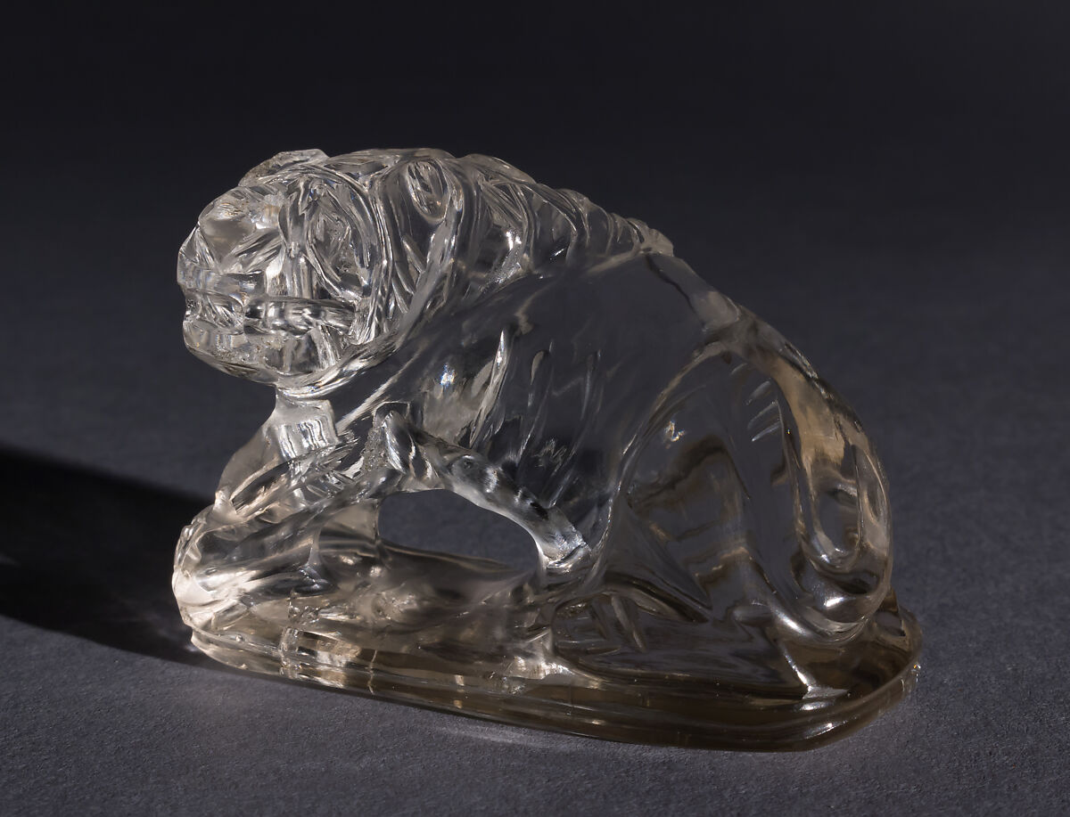 Rock crystal Statuette of a Lion, Rock crystal, North African (Carthage)
