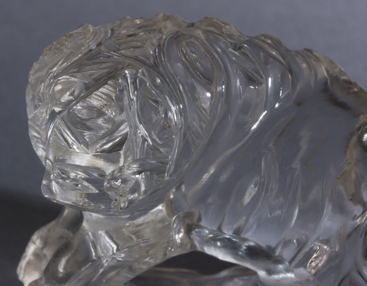 Rock crystal Statuette of a Lion, Rock crystal, North African (Carthage)