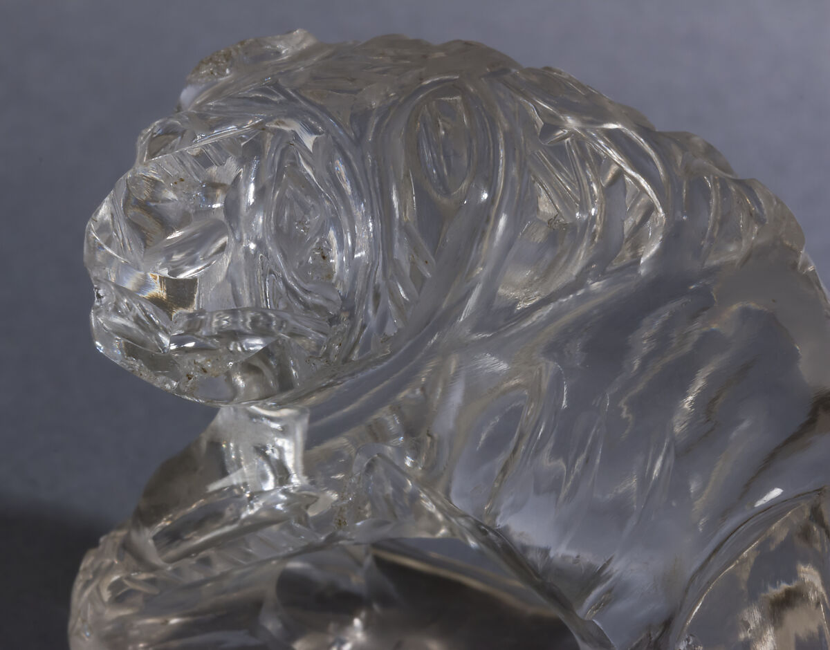 Rock crystal Statuette of a Lion, Rock crystal, North African (Carthage)