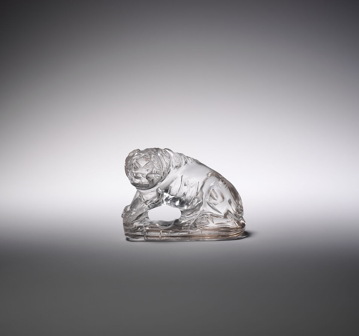 Rock crystal Statuette of a Lion, Rock crystal, North African (Carthage)