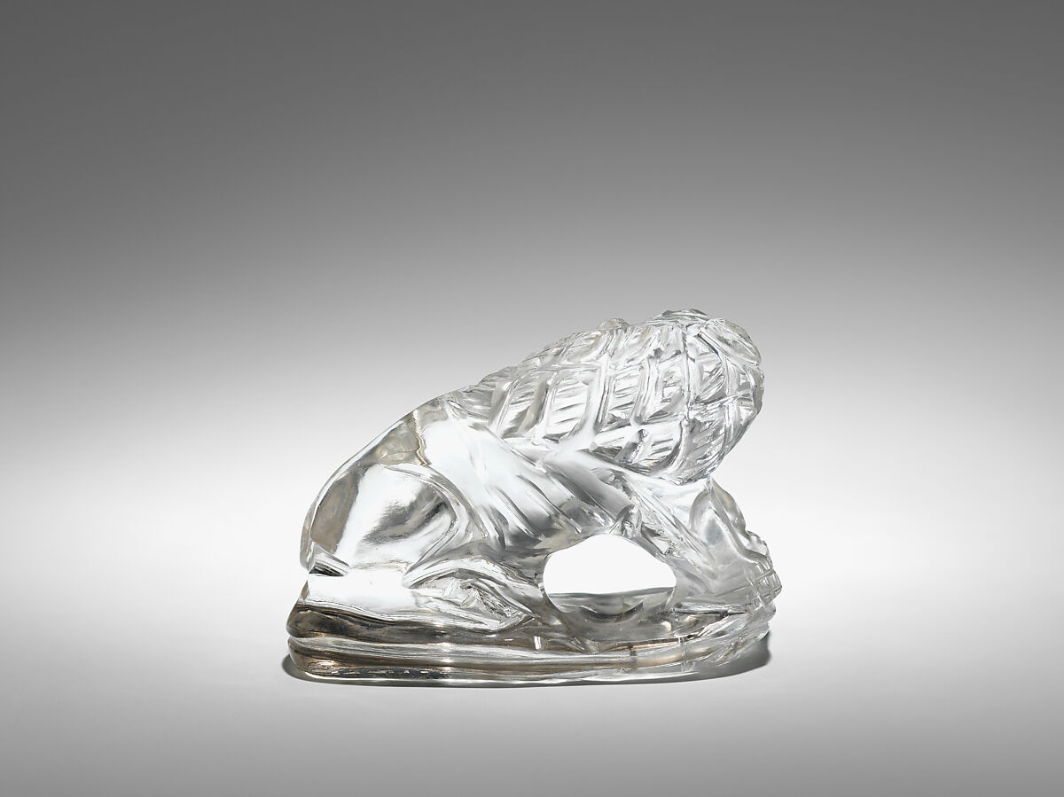 Rock crystal Statuette of a Lion, Rock crystal, North African (Carthage)