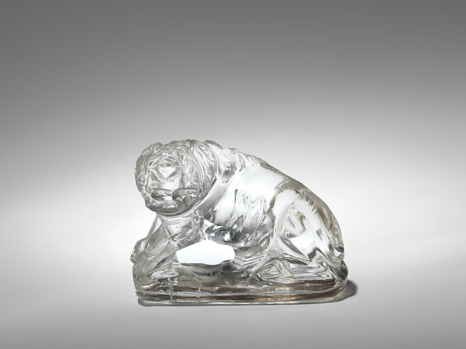 Rock crystal Statuette of a Lion