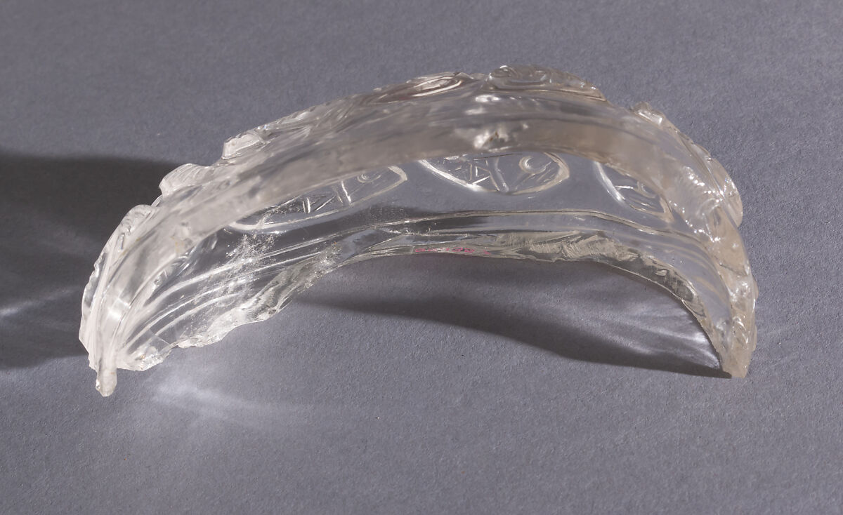 Fragment of a Rock Crystal Bowl, Rock crystal, North African (Carthage)
