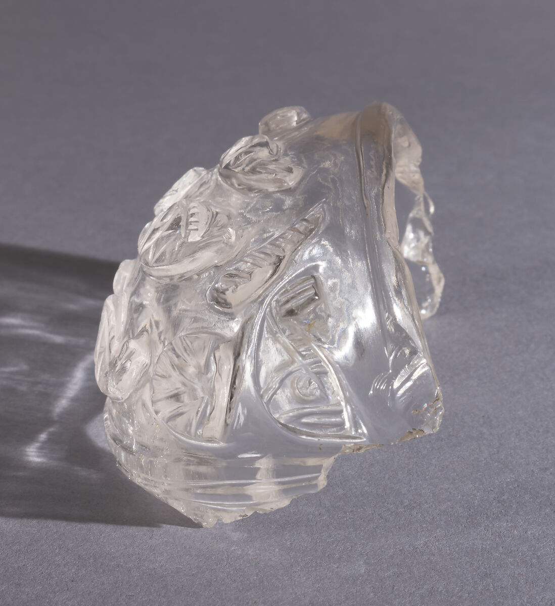 Fragment of a Rock Crystal Bowl, Rock crystal, North African (Carthage)
