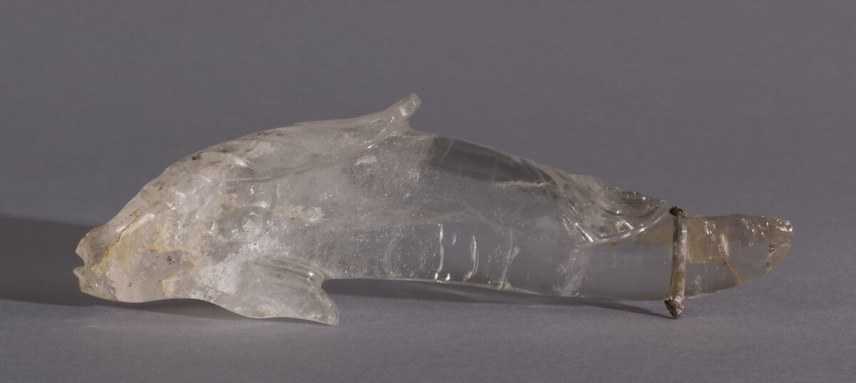 Rock Crystal Statuette of a Dolphin, Rock crystal, North African (Carthage)

