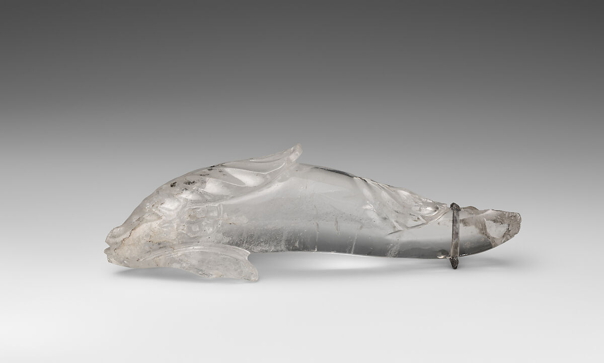 Rock Crystal Statuette of a Dolphin, Rock crystal, North African (Carthage)
 