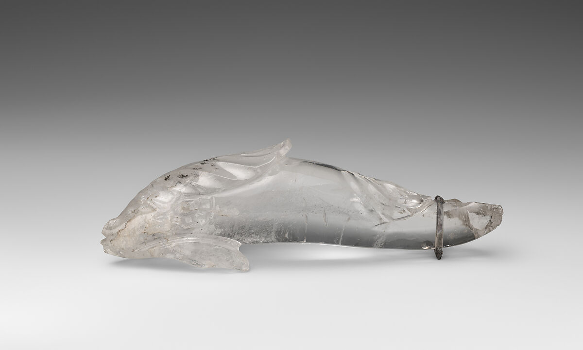 Rock Crystal Statuette of a Dolphin, Rock crystal, North African (Carthage)
 