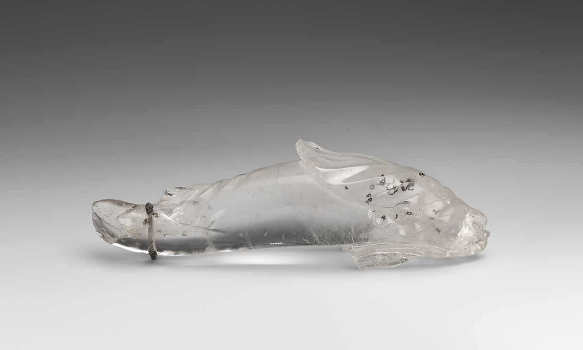 Rock Crystal Statuette of a Dolphin, Rock crystal, North African (Carthage)
