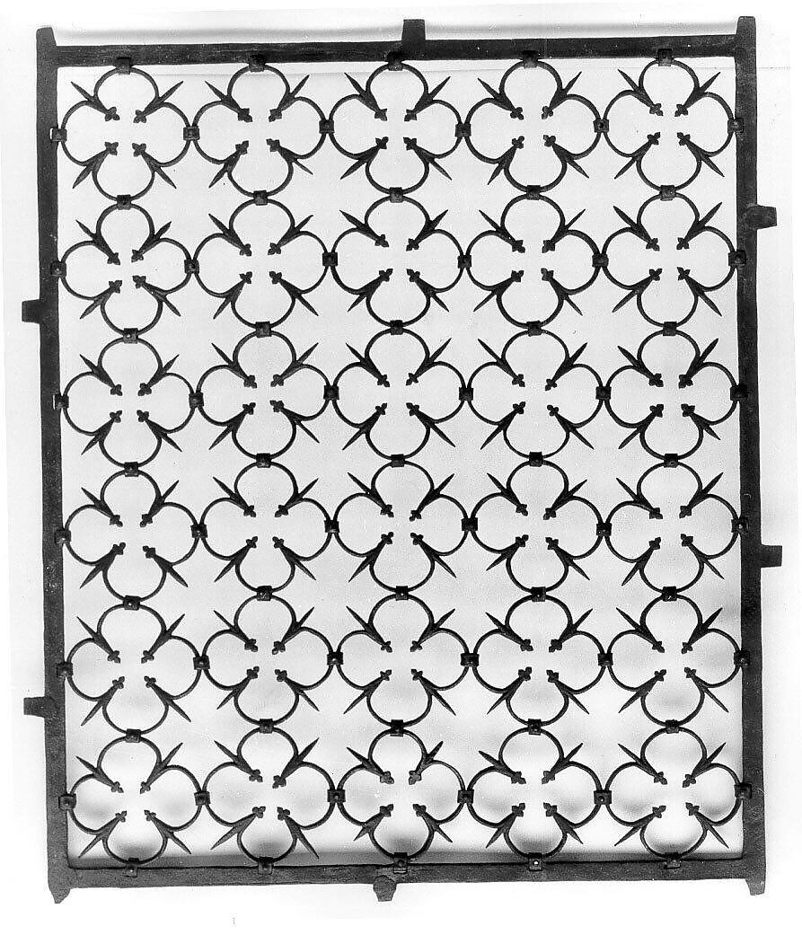 Grille, wrought iron, European 