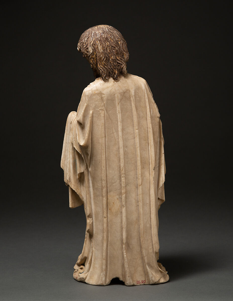 Standing Apostle, Alabaster with traces of paint, German