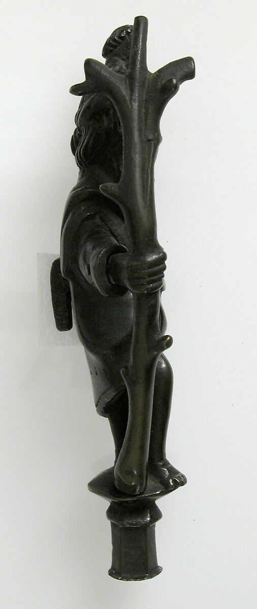 Mount, St. Christopher and Christ Child, Copper alloy, German or South Netherlandish