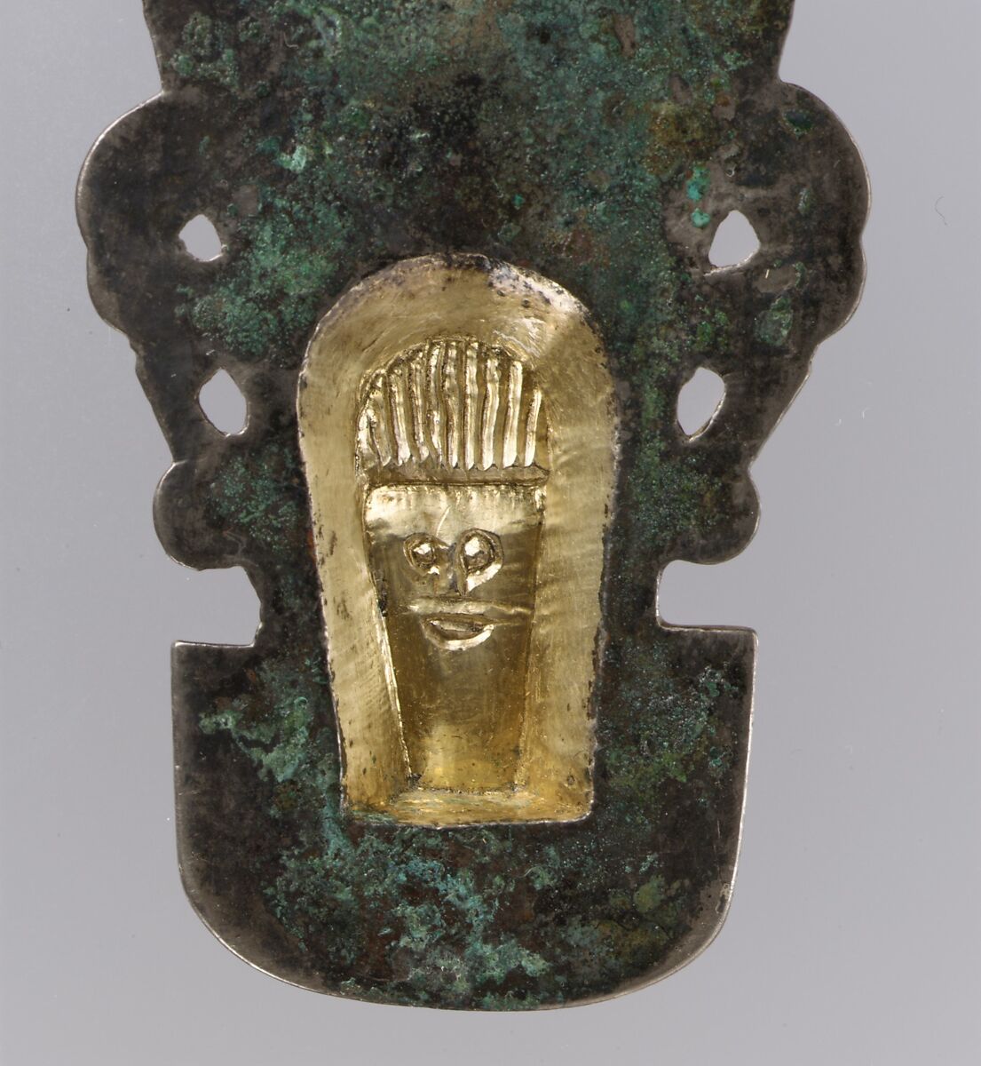 Bow Brooch, Silver-gilt, niello, Langobardic