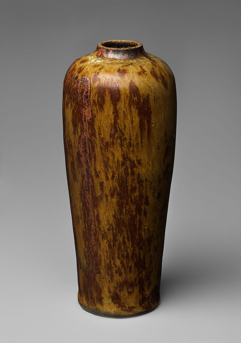 Vase, Pottery decorated with glaze (Seto ware), Japan
