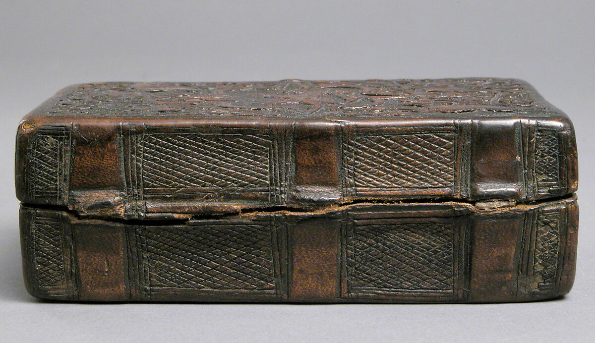 Box, Leather (Cuir bouilli), painted interior, Italian