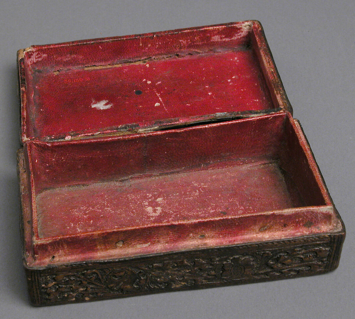 Box, Leather (Cuir bouilli), painted interior, Italian