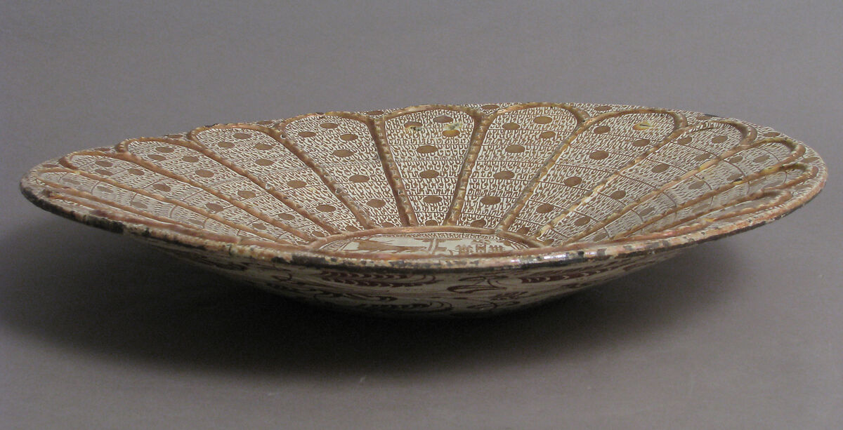 Plate, Tin-glazed earthenware, Spanish