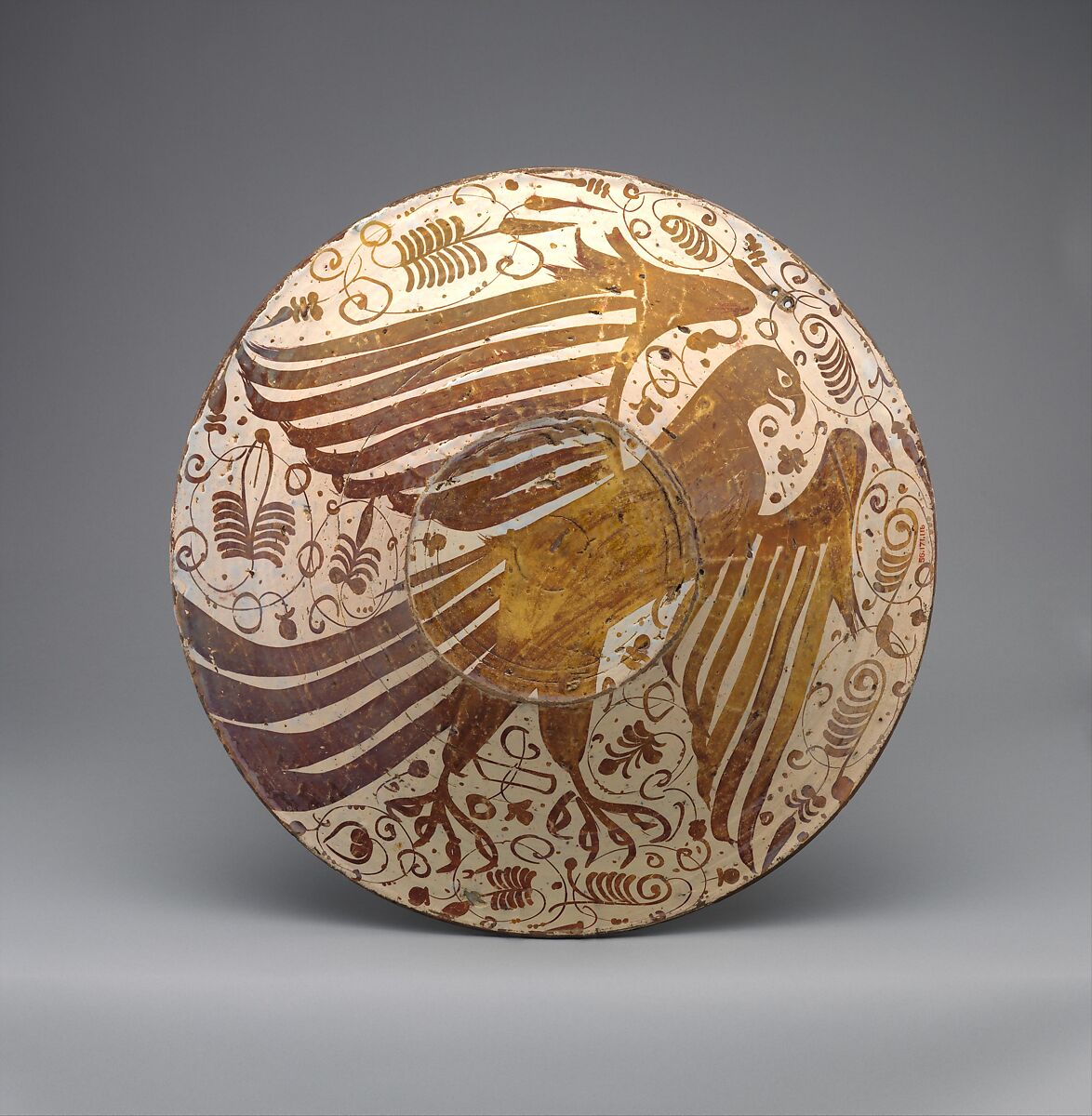 Plate, Tin-glazed earthenware, Spanish