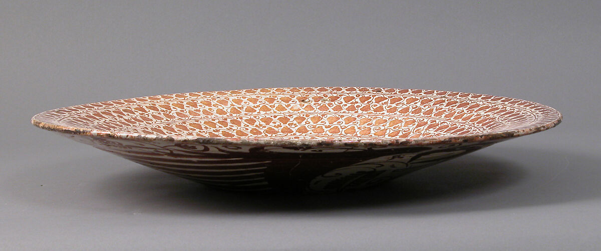 Plate, Tin-glazed earthenware, Spanish