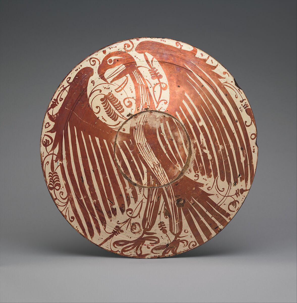 Plate, Tin-glazed earthenware, Spanish