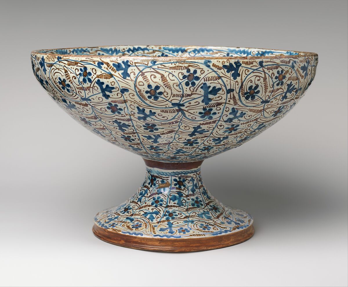 Bowl, Tin-glazed earthenware, Spanish