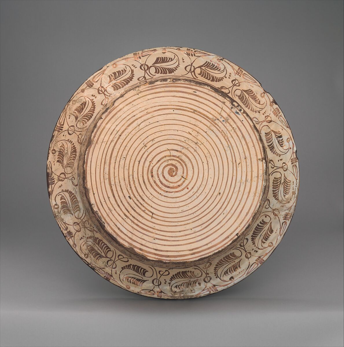 Plate, Tin-glazed earthenware, Spanish