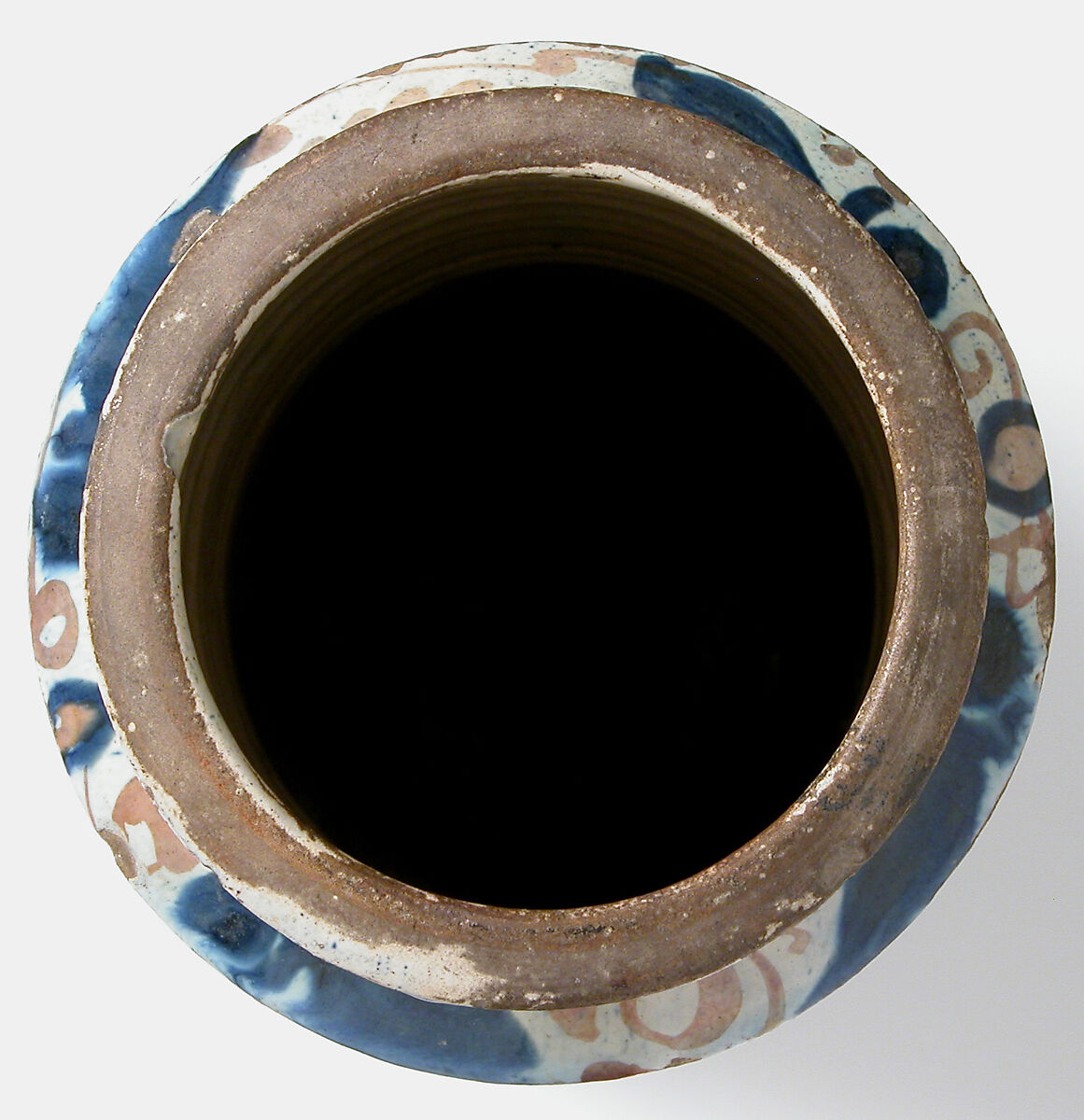 Pharmacy Jar, Tin-glazed earthenware, Spanish