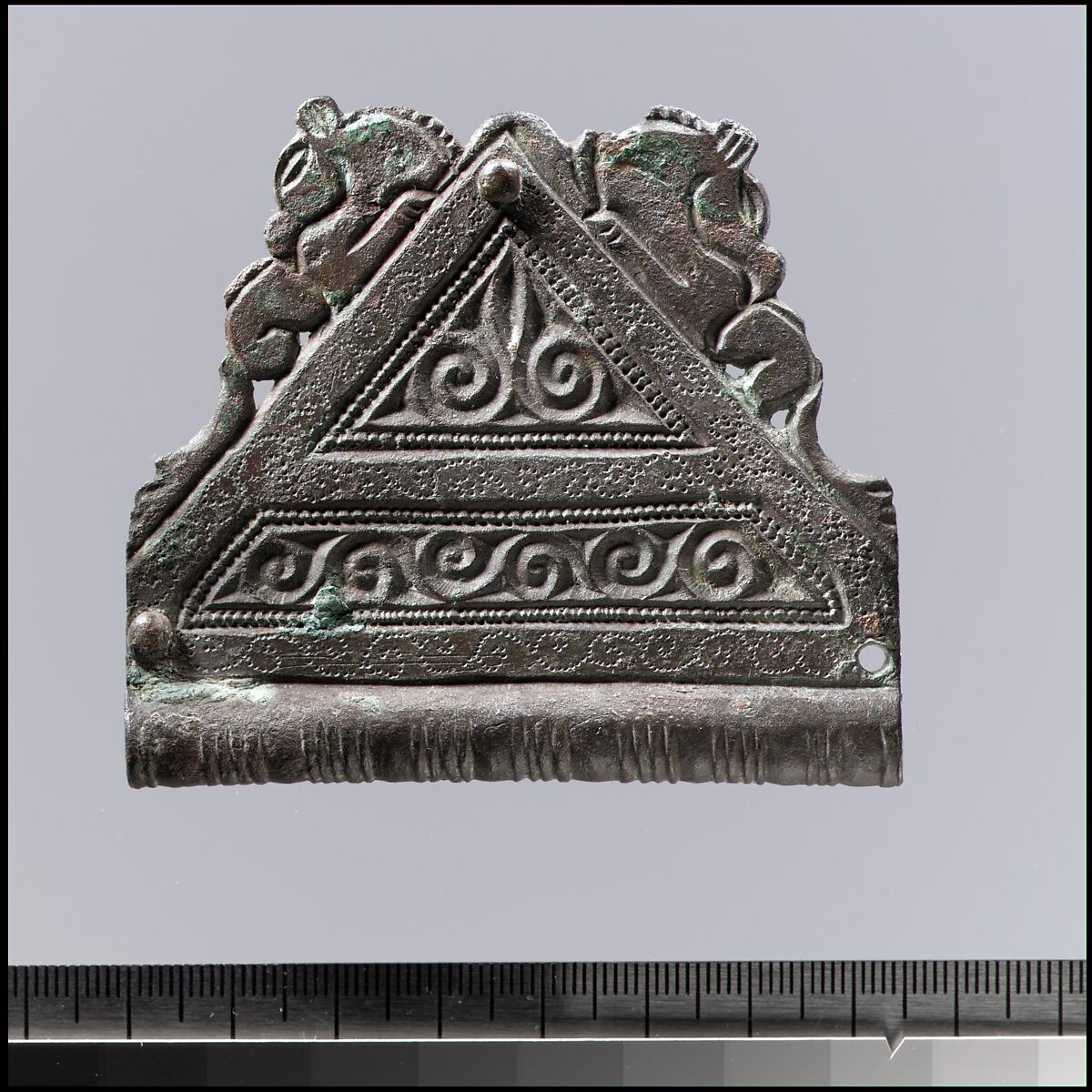 Belt Mount, Copper alloy, Late Roman