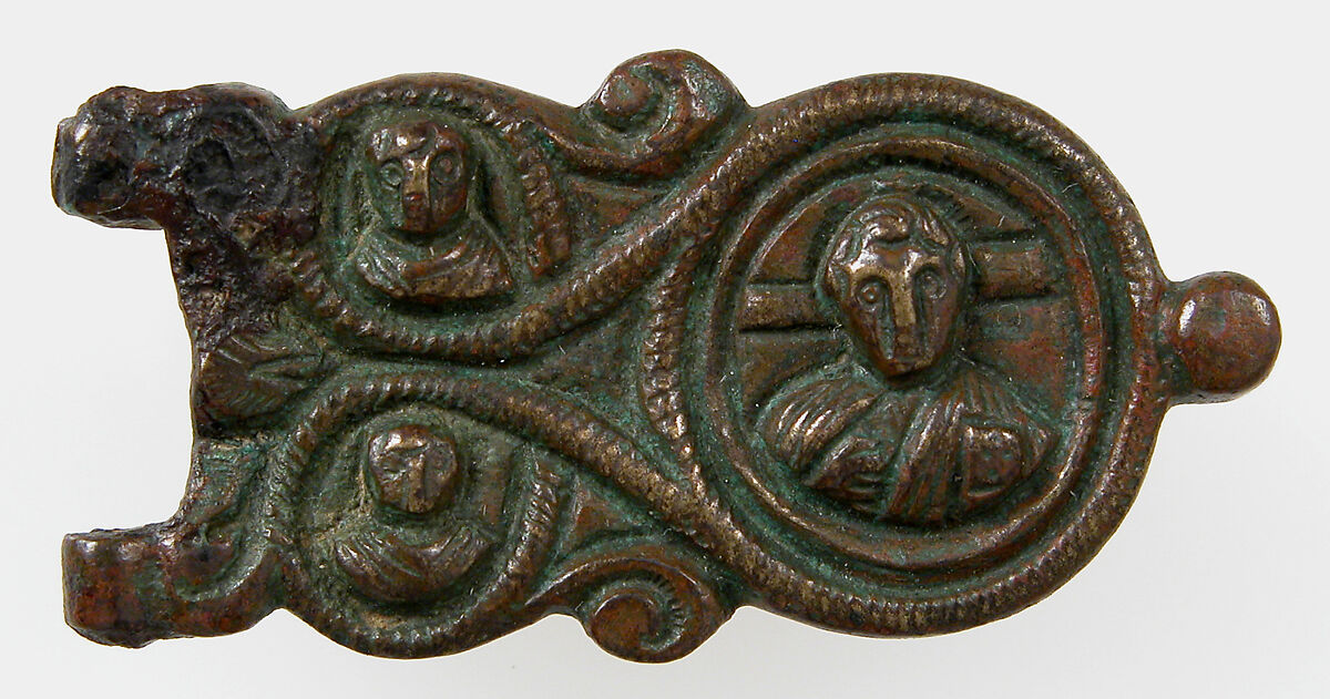 Belt Plate of Buckle, Bronze, Langobardic 