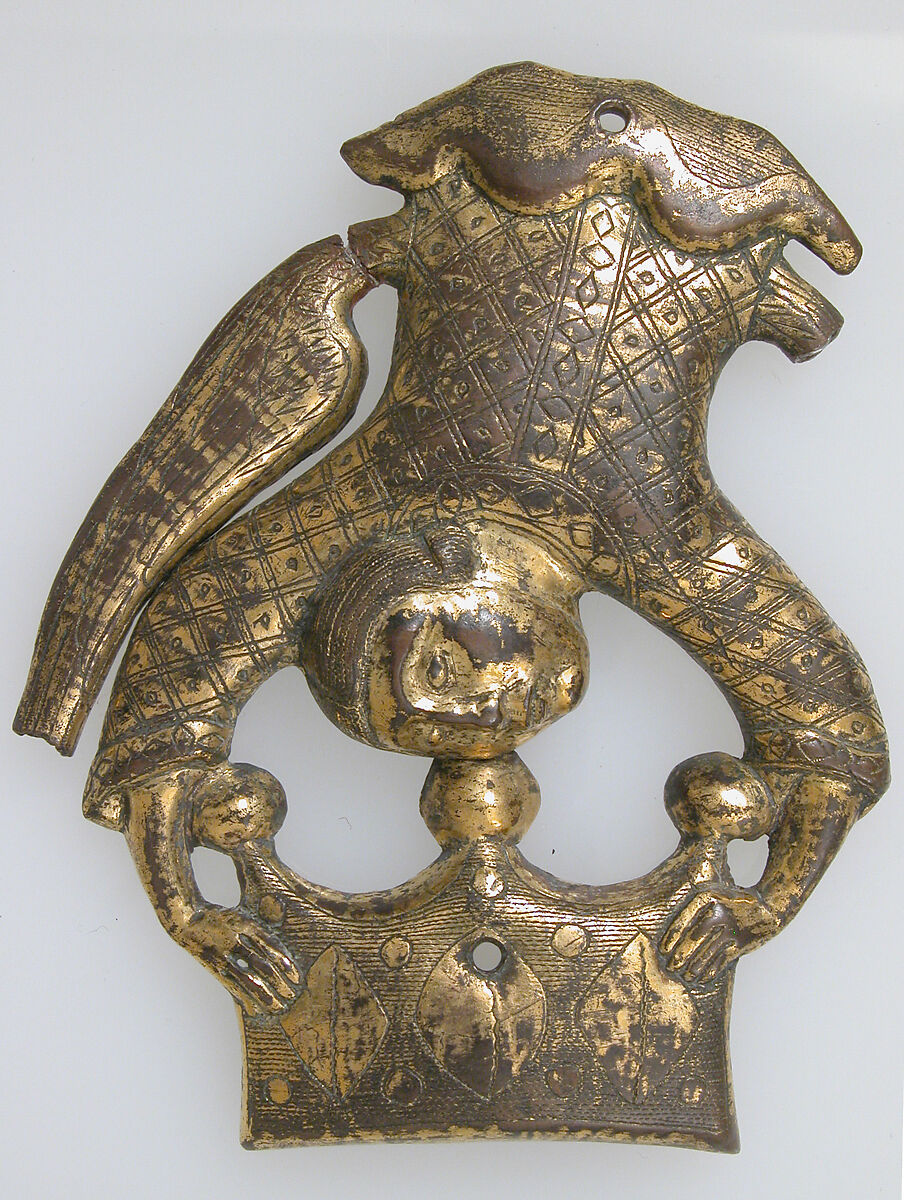 Angel Carrying a Crown, Copper: repoussé, engraved, chased, and gilt, French 