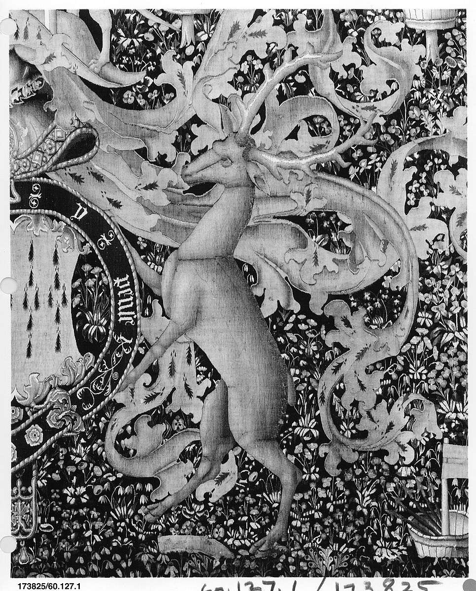 Tapestry with Armorial Bearings and Badges of John, Lord Dynham, Wool warp;  wool wefts with a few silk wefts, South Netherlandish