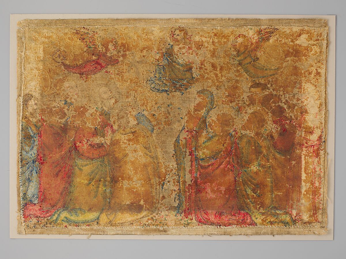 The Ascension, Silk on canvas, Italian