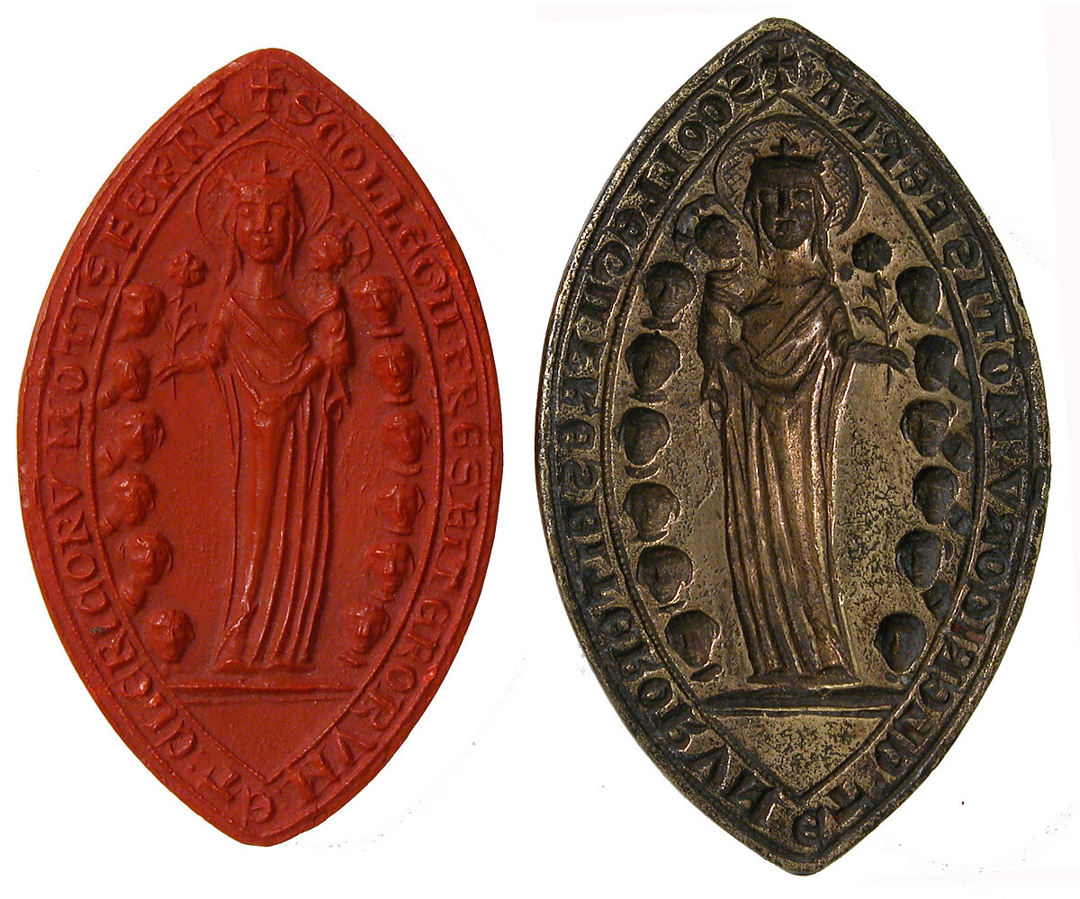 Seal Matrix and Impression, Bronze, French 