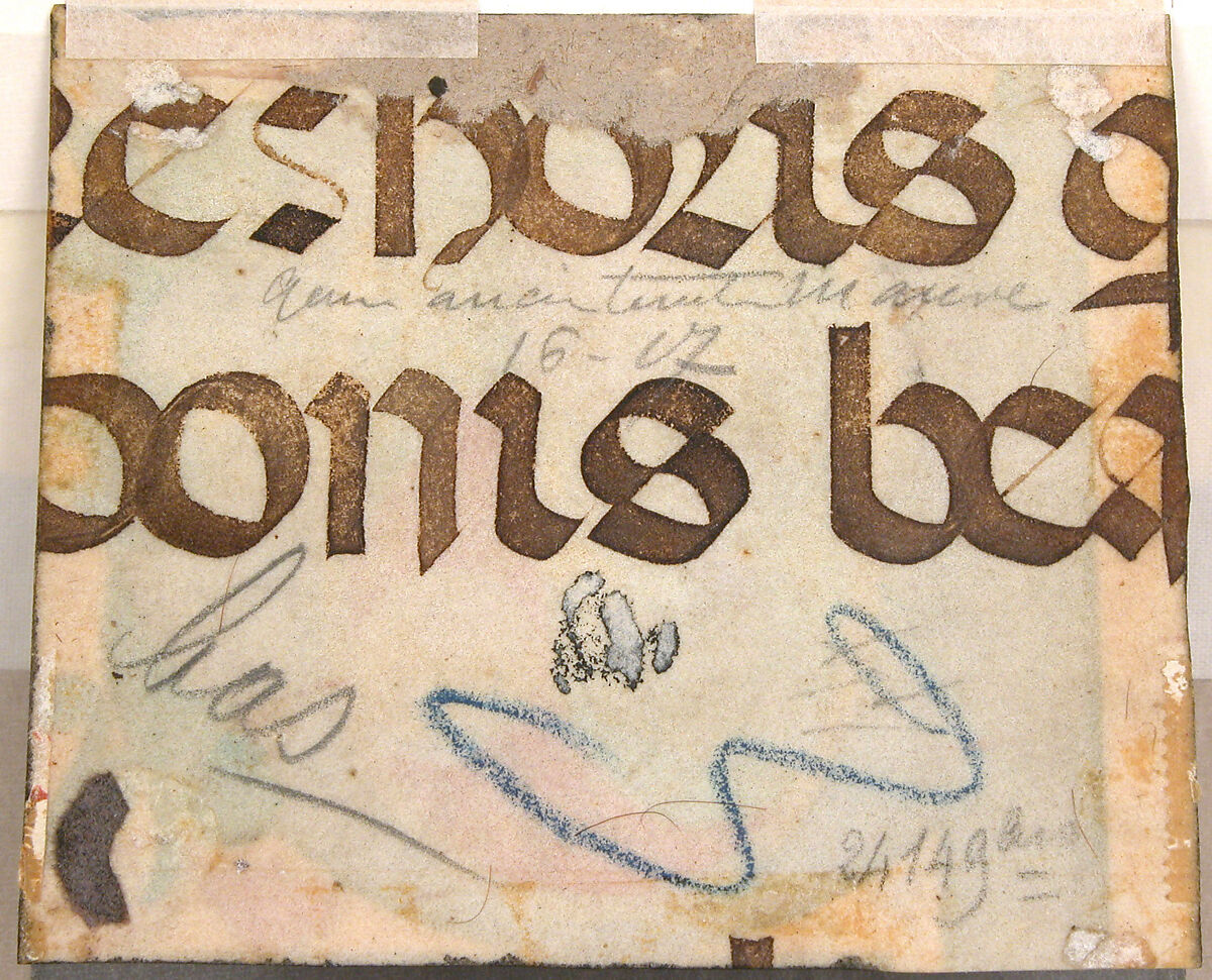 Manuscript Illumination with Salvator Mundi in an Initial P, from a Choir Book, Tempera, ink, and gold on parchment, Italian