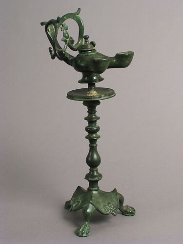 Standing Lamp with a Cross on a Pricket Stand