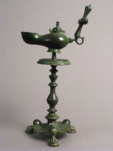 Standing Lamp with a Cross on a Pricket Stand