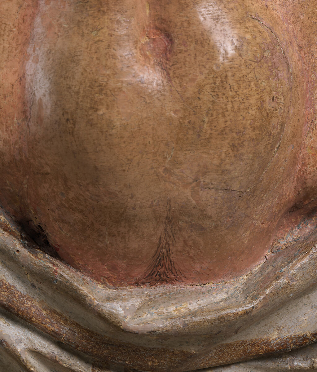 Saint Sebastian, European poplar, paint, gesso, Northern European