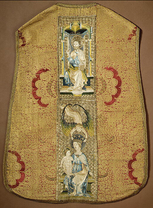 Orphrey Panels from a Chasuble, Silk and metal thread, Bohemian