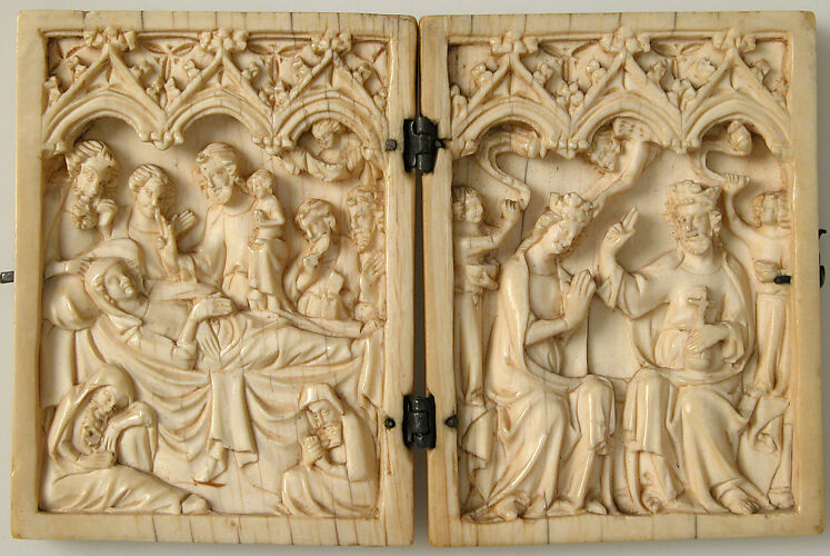 Diptych with Death and Coronation of the Virgin