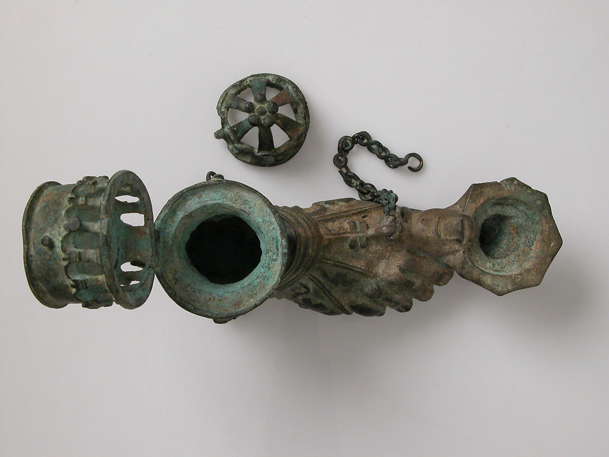 Hanging Lamp in the Form of a Sandaled Right Foot, Copper alloy, Byzantine