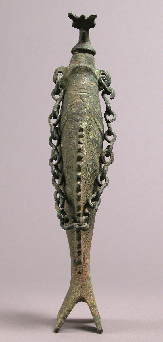 Vessel in the Shape of a Fish, Copper alloy, cast, Roman or Byzantine