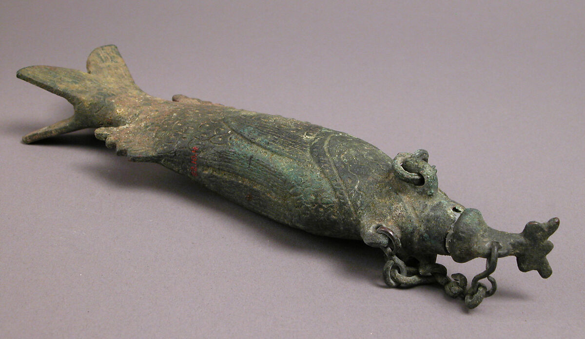 Vessel in the Shape of a Fish, Copper alloy, cast, Roman or Byzantine