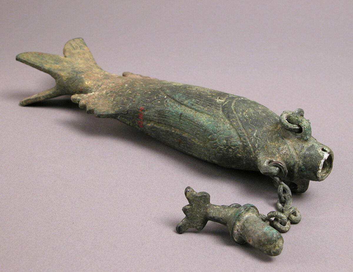 Vessel in the Shape of a Fish, Copper alloy, cast, Roman or Byzantine