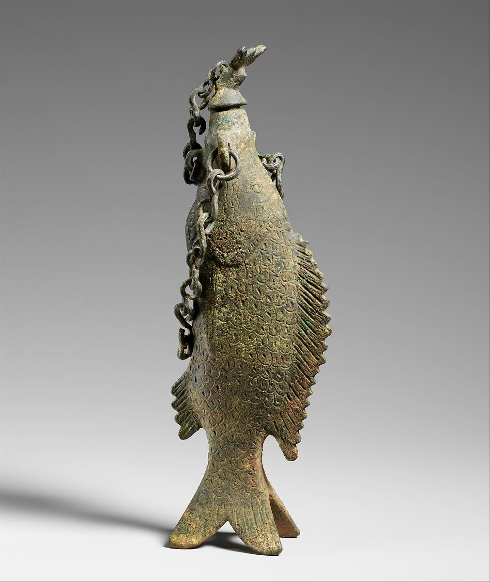 Vessel in the Shape of a Fish, Copper alloy, cast, Roman or Byzantine 