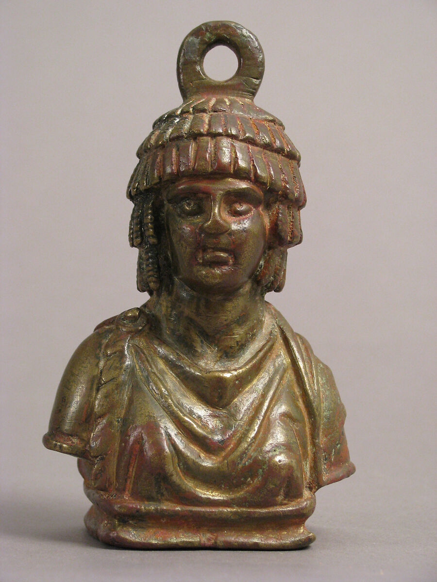 Steelyard Weight with the Bust of a Woman, Copper alloy, Byzantine