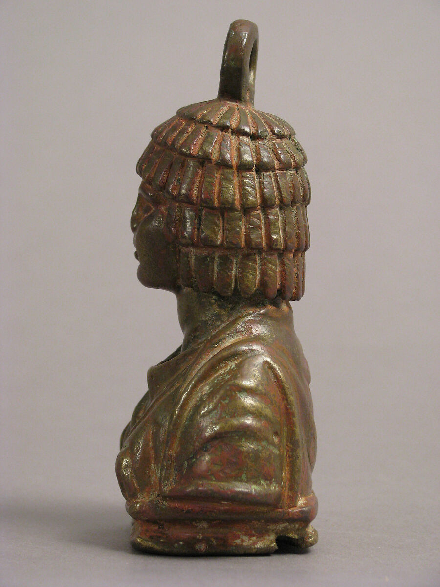 Steelyard Weight with the Bust of a Woman, Copper alloy, Byzantine