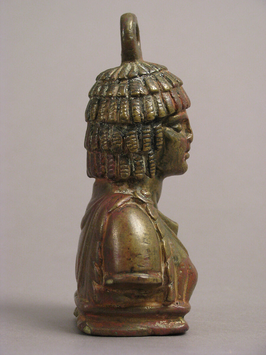 Steelyard Weight with the Bust of a Woman, Copper alloy, Byzantine
