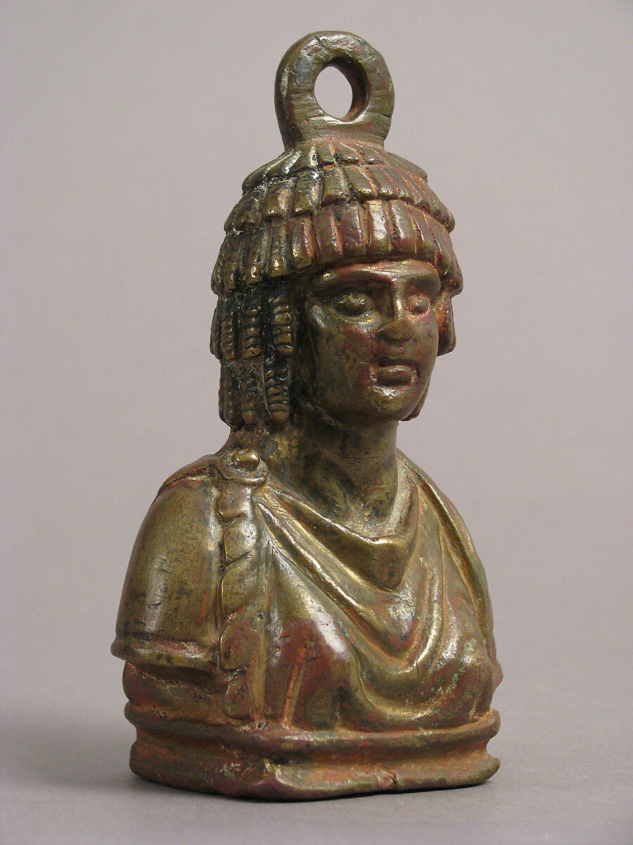 Steelyard Weight with the Bust of a Woman, Copper alloy, Byzantine