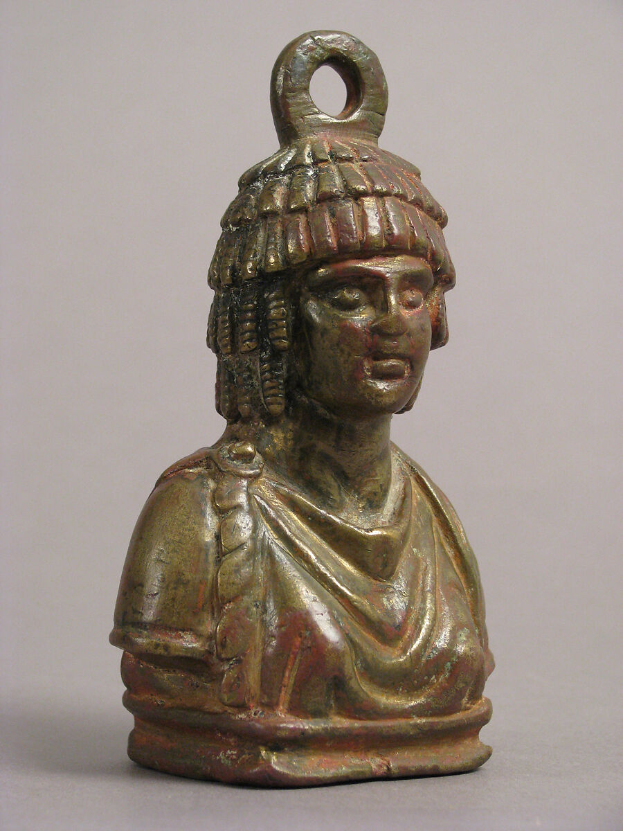 Steelyard Weight with the Bust of a Woman, Copper alloy, Byzantine 