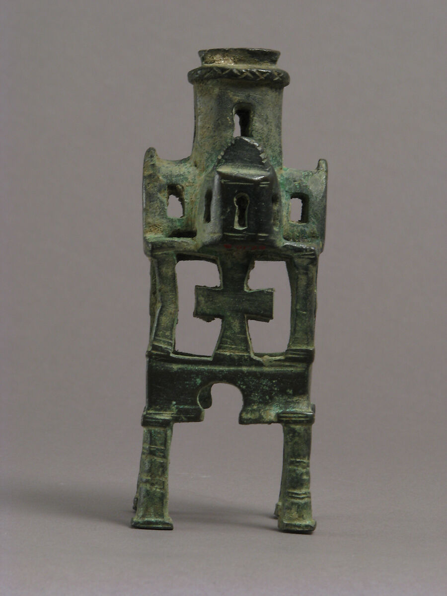 Base for a Cross, Copper alloy, cast, filed, reamed, and scraped, Byzantine