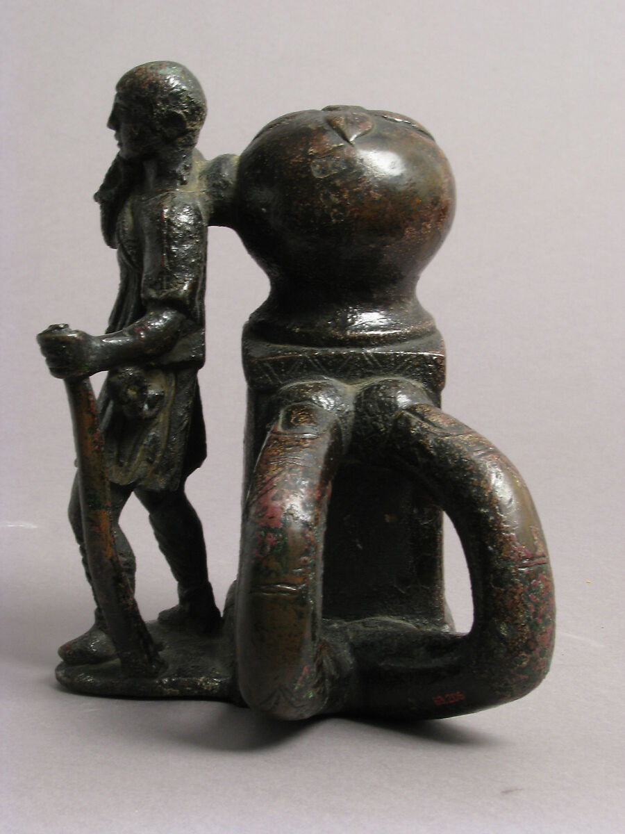 Bollard with a Fisherman, Bronze, Late Roman or Byzantine